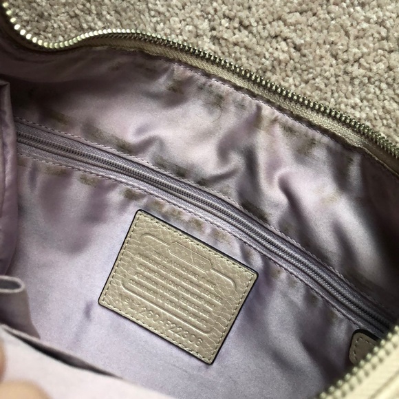 {Coach} champagne leather tote bag - Picture 6 of 7